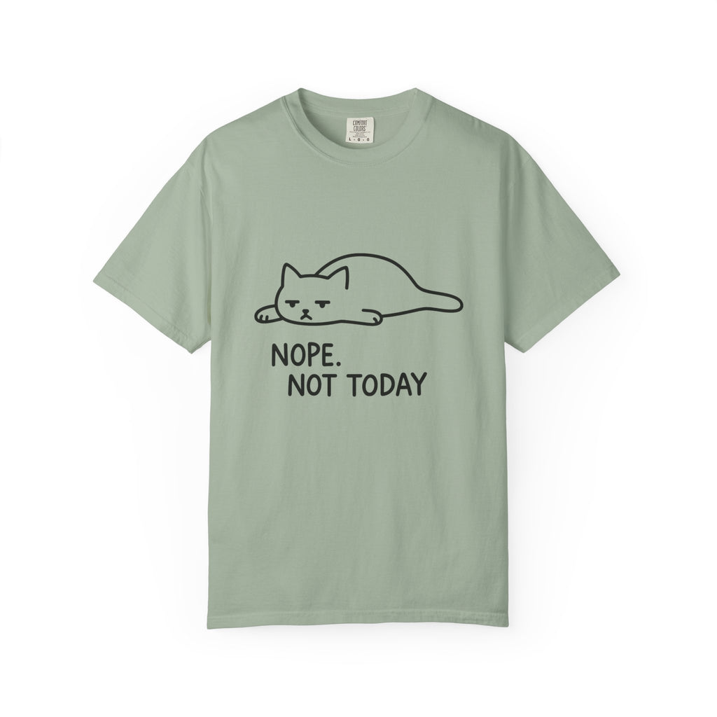 Funny Cat T-Shirt with "Nope. Not Today" Slogan