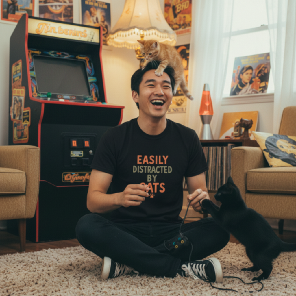 Easily Distracted by Cats T-Shirt