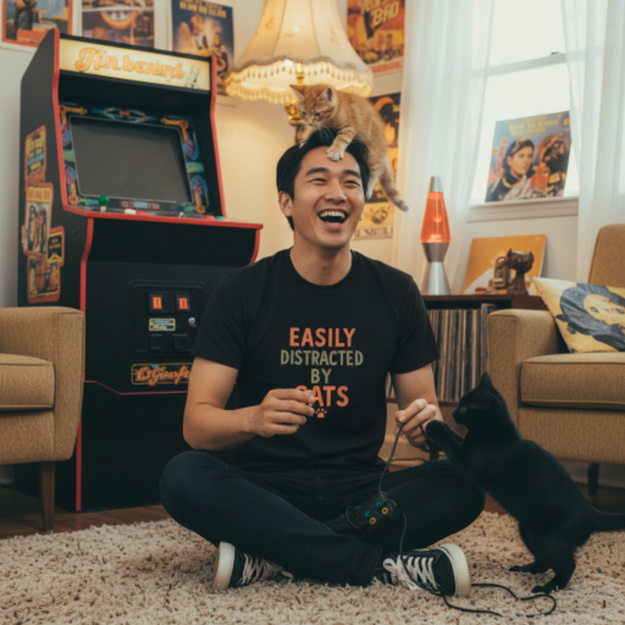 Easily Distracted by Cats T-Shirt